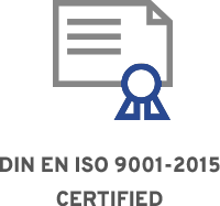 DIN EN ISO 9001-2015 certified